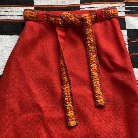 Vintage 70’s Arola Finnish Handmade Wool Maxi Skirt & Vest Set. Size Small. Rare - Picture 11 of 16